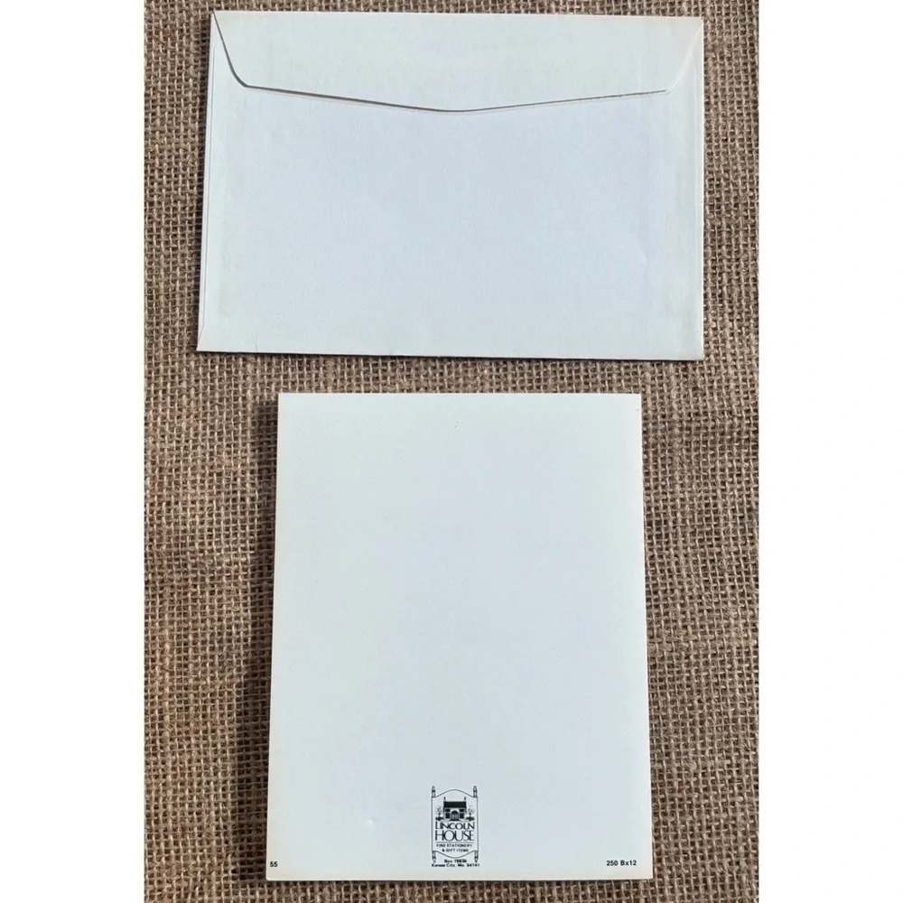 Vintage Blank Note Card Footprint Fingerprint Art Duck Splashing In Puddle Funny